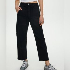 Aritzia Wilfred Free Modern Utility Pant - BLACK